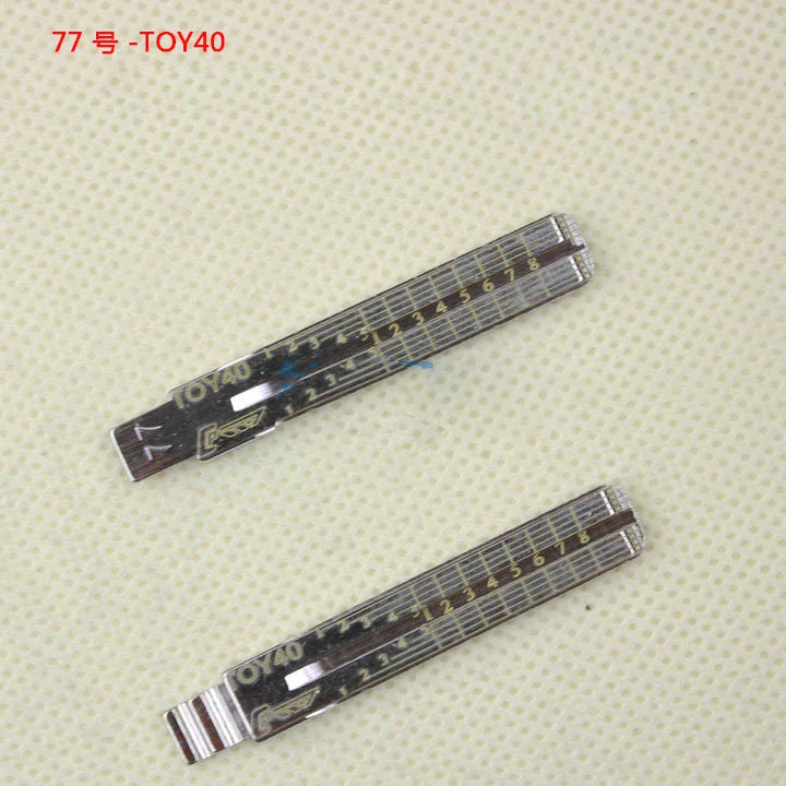 NO.77 TOY40 Scale Blade for Lexus Old Engraved Line Key Blade Uncut Blank Scale Shearing Teeth for Mitsubishi SsangYong