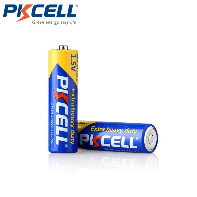 100 قطعة/الوحدة PKCELL R6P 1.5V AA بطارية سوبر الثقيلة 1.5 فولت R6 UM3 AA الكربون بطارية جافة 2A بطاريات Bateria Baterias