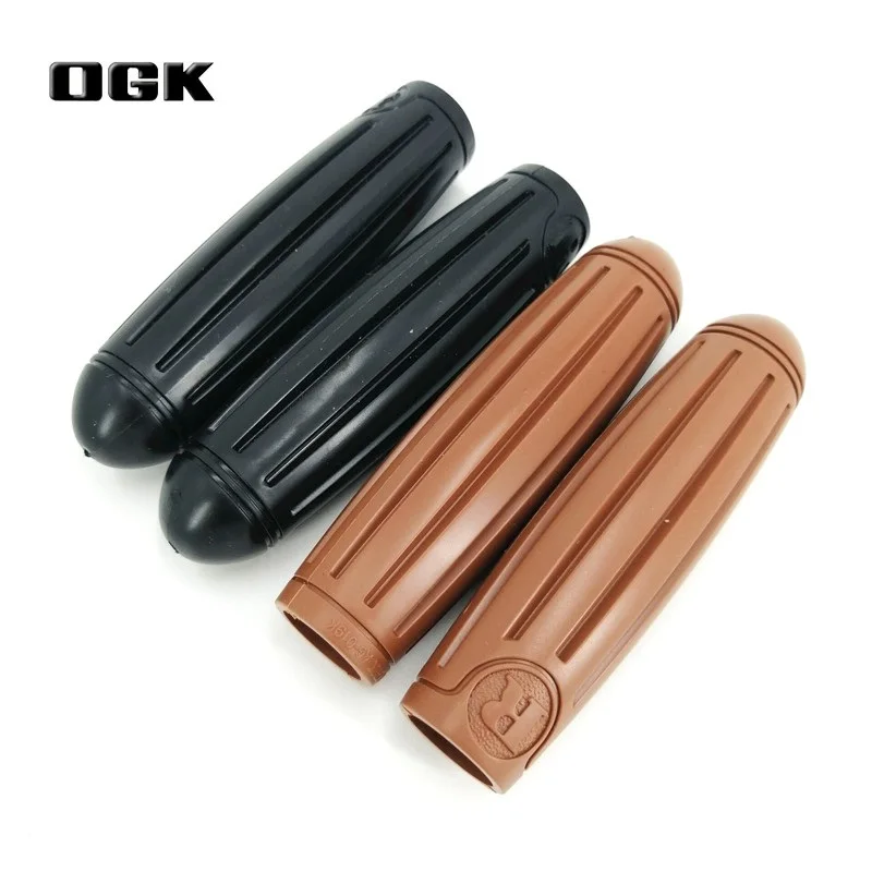 City Bicycle Grips Retro Bicycle Fixed Gear Bike Rubber Grip 22.2mm * 117mm Black/Brown Japan Ogk