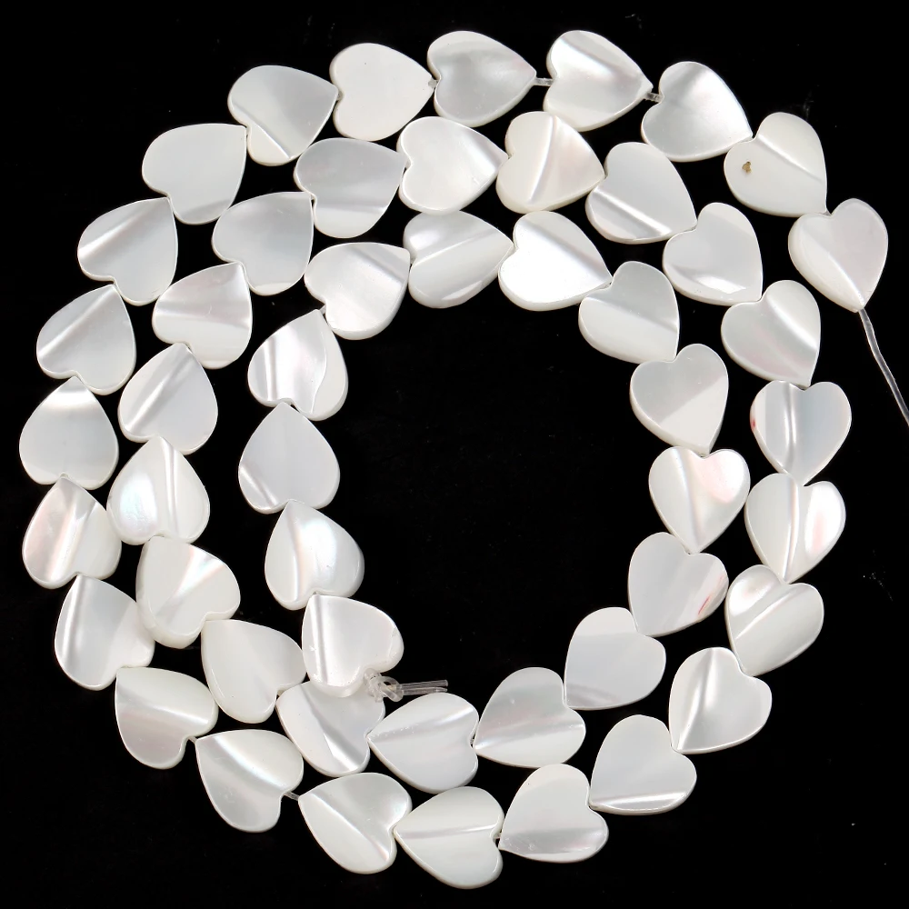 Natural White Love Heart Shell Mother Of Pearl Loose Spacer Beads For Jewelry Making DIY Bracelet Necklace Handmade 6/8/10mm