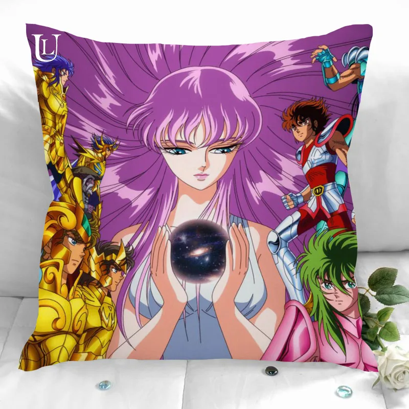 新しいカスタムSaintseiya枕カバー印刷された正方形の枕カバー家の装飾ジッパーピローカバー35x35cm40x40cm (片面)