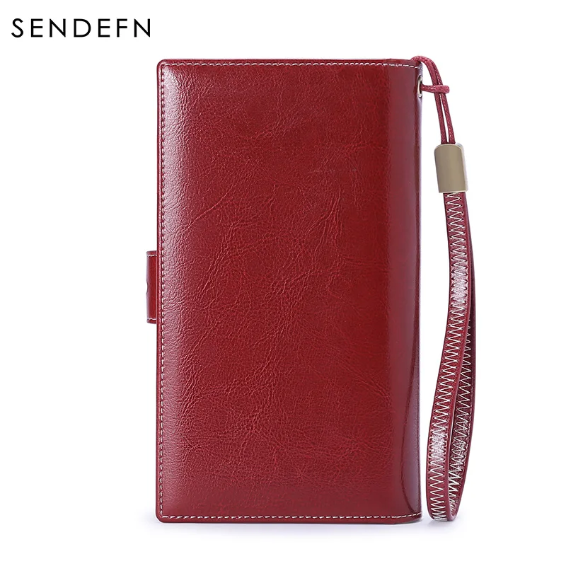 Women's wallet Genuine Leather Women Wallets Fashion Long Card Holder Coin Purse Zipper Brand Wallet For Women portfel damski