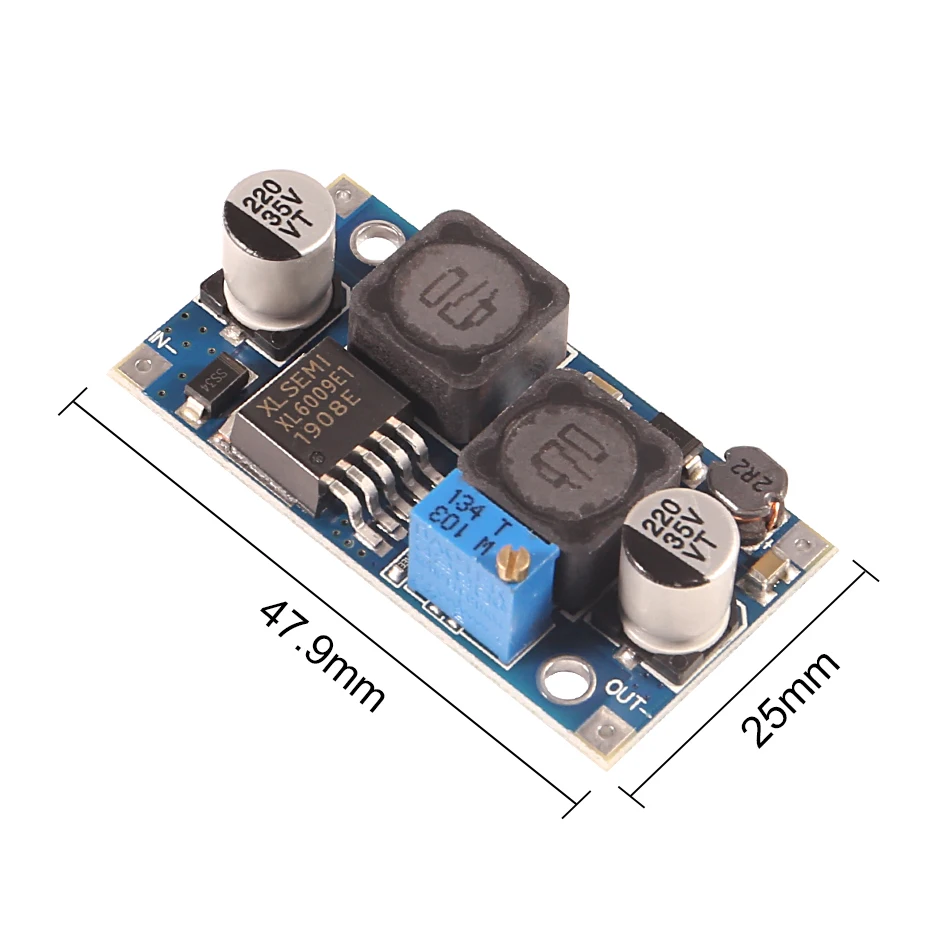 DC-DC XL6009 Auto Boost Buck Adjustable Step Up Step Down Converter Module Solar 1.25-36V Voltage Board MOSFET Switch DSN6000AUD