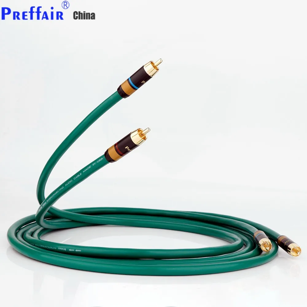 0.5M-3M Hifi audio Preffair gold plated plugs connector 2328 audio 4N Copper RCA Interconnect audio cable