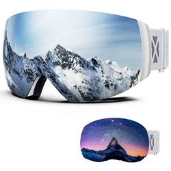 Juli marca occhiali da sci professionali lenti a doppio strato antiappannamento occhiali da sci UV400 occhiali da neve uomo donna copertura regalo M6
