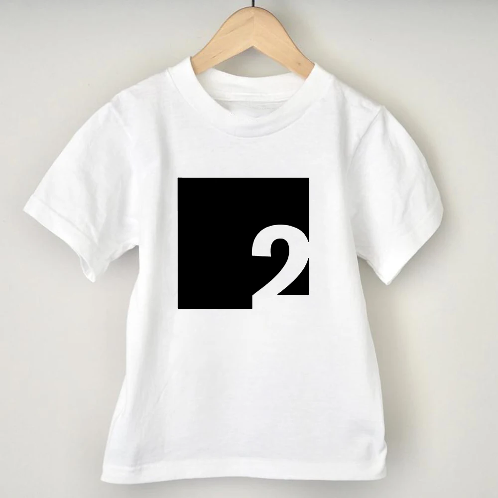 First To Nine Birthday Shirt 1st Bday Tee Children Birthday Celebration Shirt Boys Girls Summer Short Sleeve Fashion Clothes