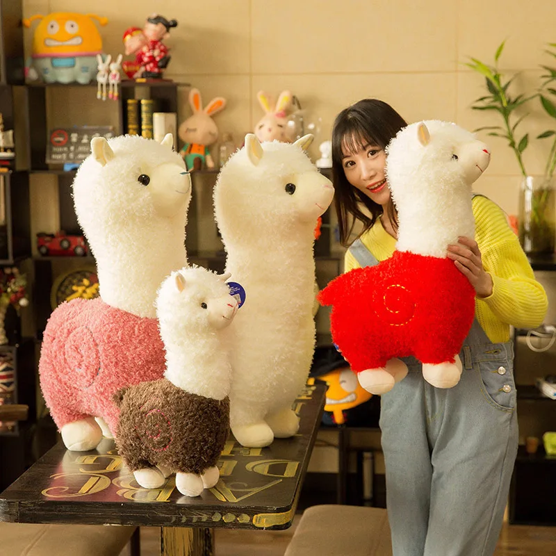 Cute Stuffed Toys Kawaii Alpaca Llama Plush Toys Doll Stuffed Animal Dolls Soft Plush Alpaca Dolls Sofa Pillow Kid Birthday Gift