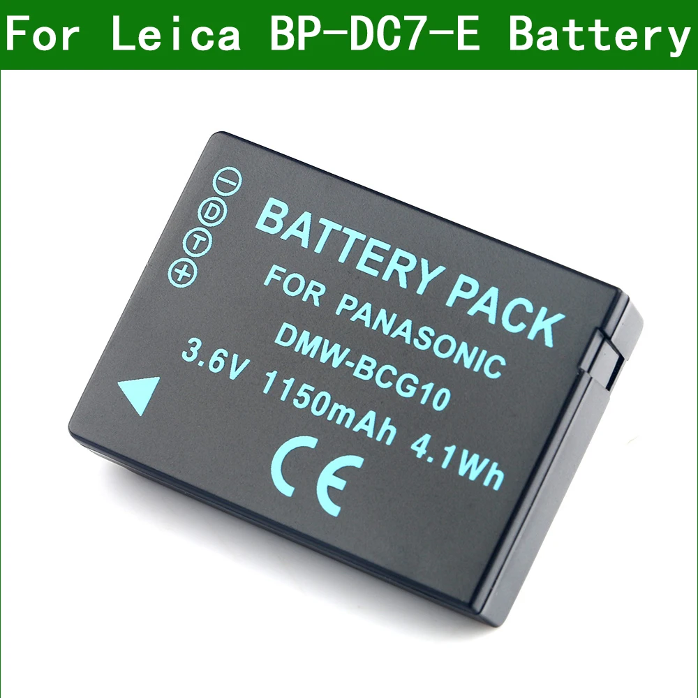 Digital Camera Battery + Charger For Leica BP-DC7 BP-DC7-E  BC-DC7 BC-DC7-E V-LUX 20 30 40