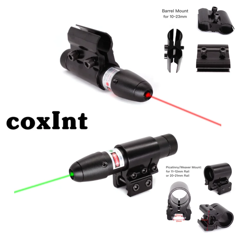 No battery Tactical Red Dot Laser Sight Scope with Adjustable Mount Hunting Laser Collimator Universal Green Laser Sight