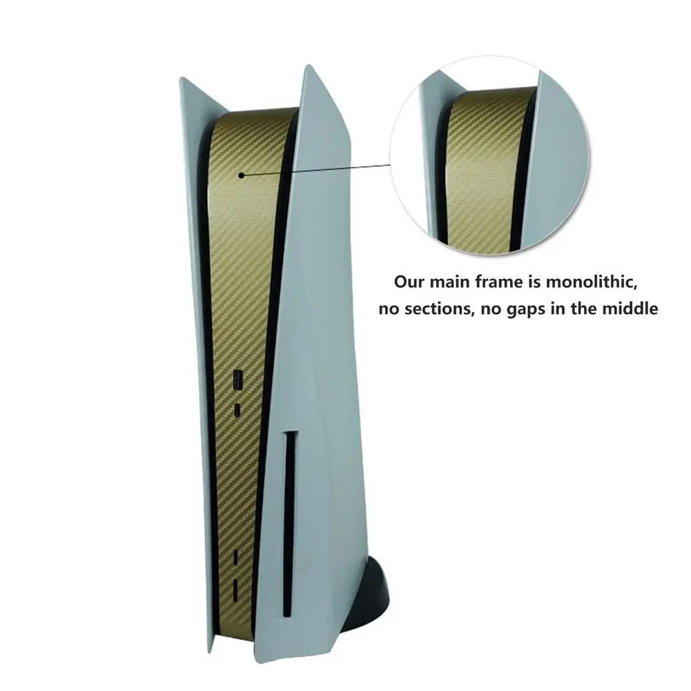 สำหรับเครื่องเล่นเกม Sony PS5 Playstation 5 รุ่นดิสก์ ซิ่นคาร์บอนฟาเบอร์สกินคลุมสติกเกอร์ ศูนย์โฮสต์สติกเกอร์ อุปกรณ์เครื่องเล่นเกม