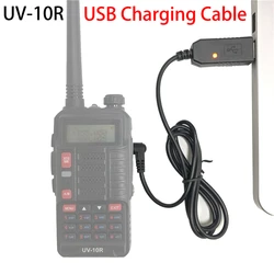 Baofeng-Cable de carga USB para walkie-talkie, Cable de carga USB de UV-10R, conveniente cargador UV10R/UV5R Pro, carga USB 2021