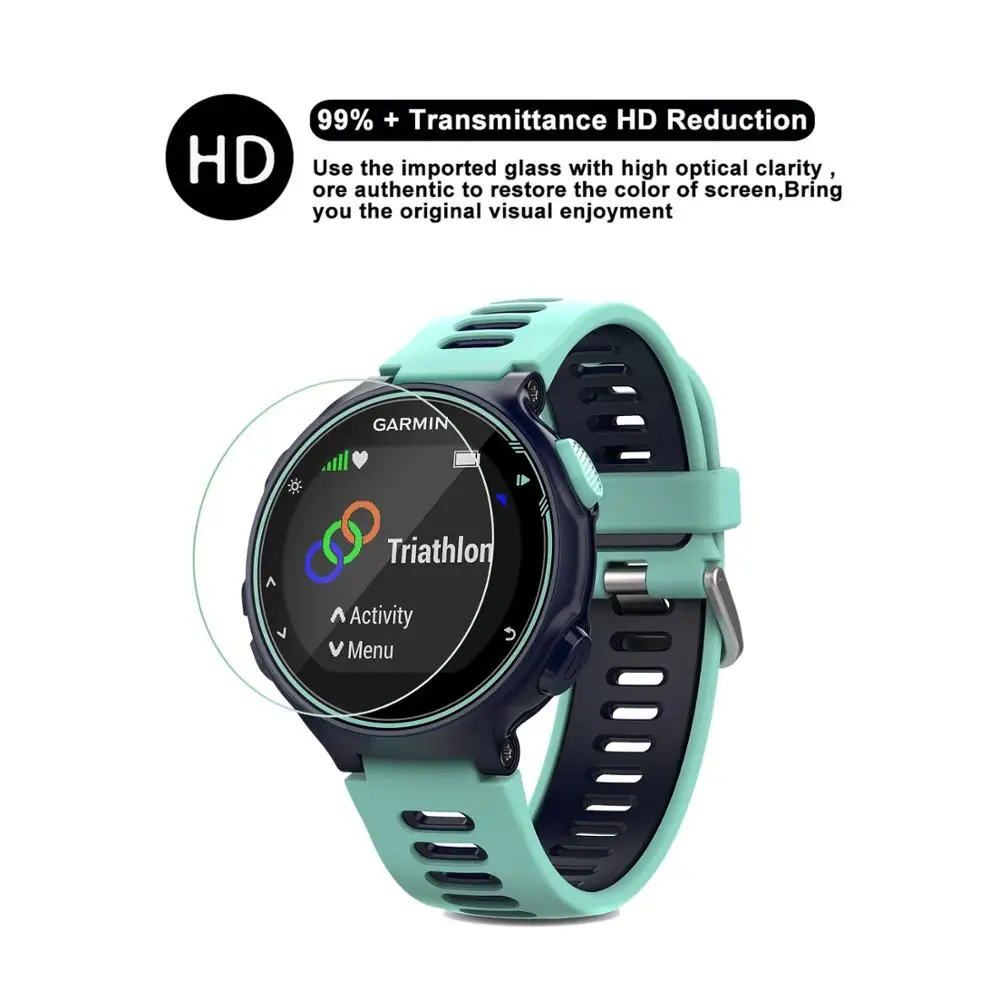 2 قطعة ل Garmin Forerunner 245 245 متر/645/735/ 935 الزجاج المقسى 9H واقي للشاشة فيلم ل Garmin ساعة ذكية حامي
