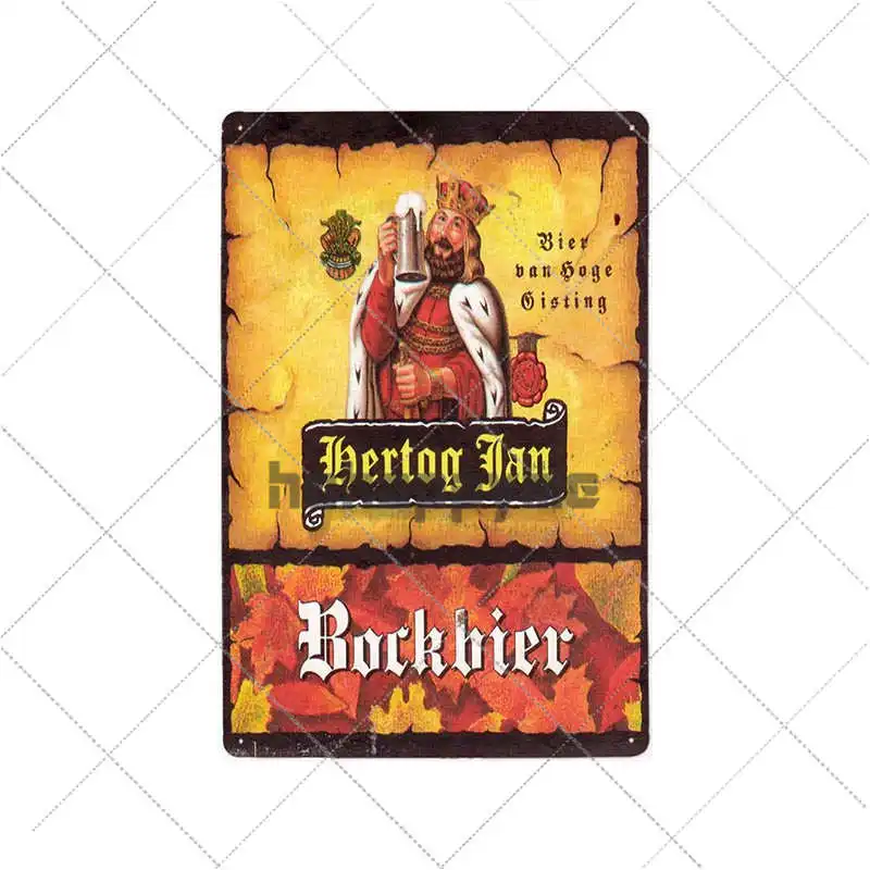 NEW Hertog Jan Beer Metal Tin Sign Vintage Posters Pub Bar Wall Painting Plaque Decoration Home Decor 20x30cm