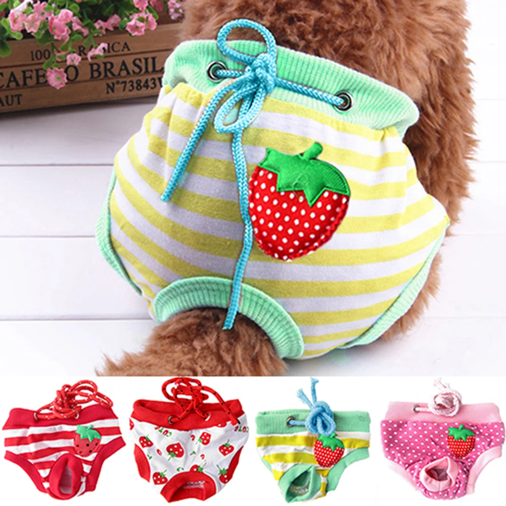 Wholesale Female Pet Dog Puppy Diaper Pants Physiological Sanitary Short Panty Nappy Underwear S/M/L/XL