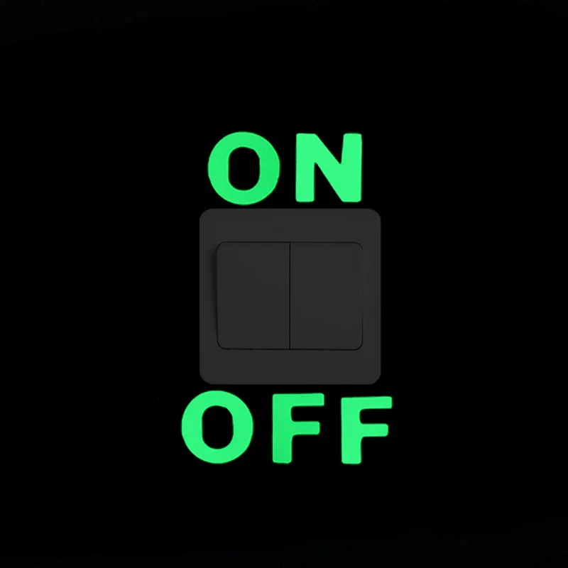 Glow in the Dark Letters Sticker Luminous Alphabet Stickers Wall Switch Laptop Furniture House DIY Decoration Name Sticker Decal