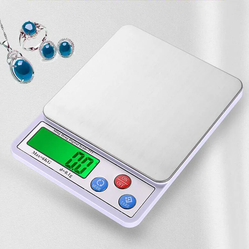 

6kg LCD With Backlight Digital Kitchen Scale Dual Power Supply Digital Scale Post Food Tea Weighing Gage Scale Measuring Tool