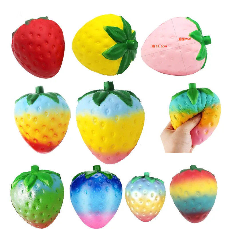 

Simulation strawberry slow rebound toy new slow rebound strawberry red pu starry sky strawberry
