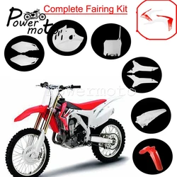 Motocross Plastic Fairing Kit Front Rear Mudguard Disc Brake Cover Side Panel Number Plate For Honda CRF250R CRF450R CRF 250 450