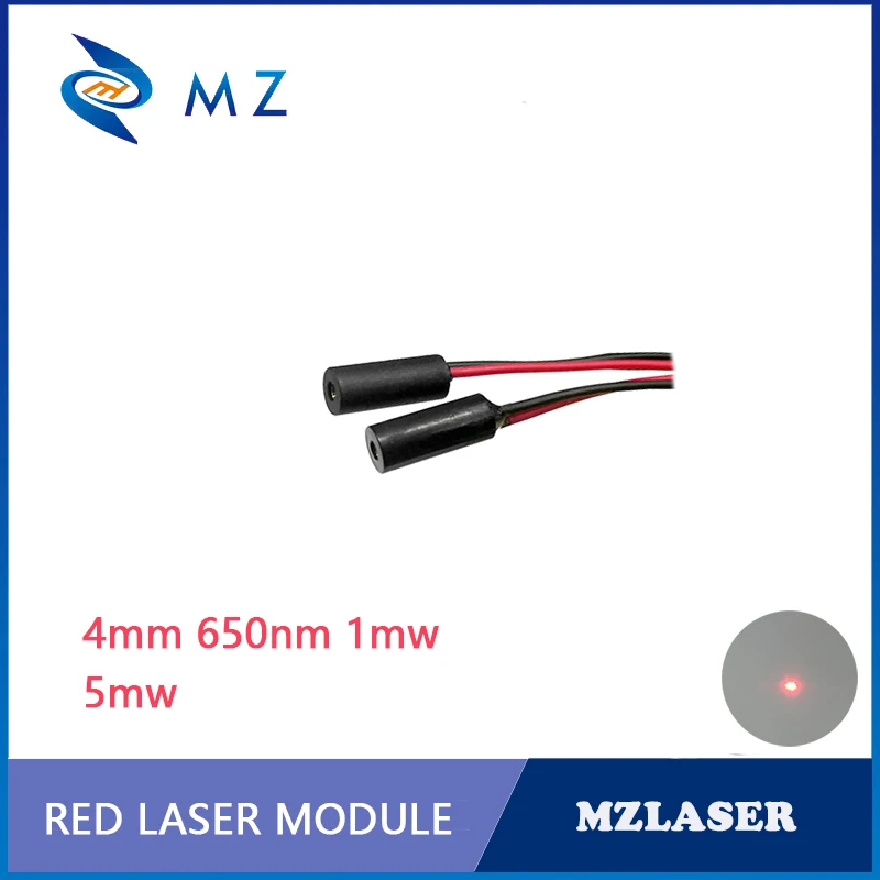 650nm Laser Diode Module 1mw 5mw Red Dot/Pointer Mini D4mm High Quality Class II Industrial Grade APC Driving