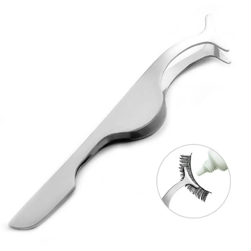 1pc Falsi Pinzette Delle Ciglia In Acciaio Inox Falso Eye Lash Applicatore di Estensione Del Ciglio Bigodino Pinza Morsetto Della Clip Attrezzo di Trucco