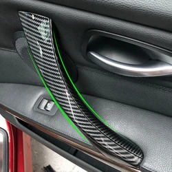 6pcs Car Accessories Carbon Style Interior Door Pull Handle Replacement Cover For BMW 3 Series E90 E91 E92 316 318 320 325 328i