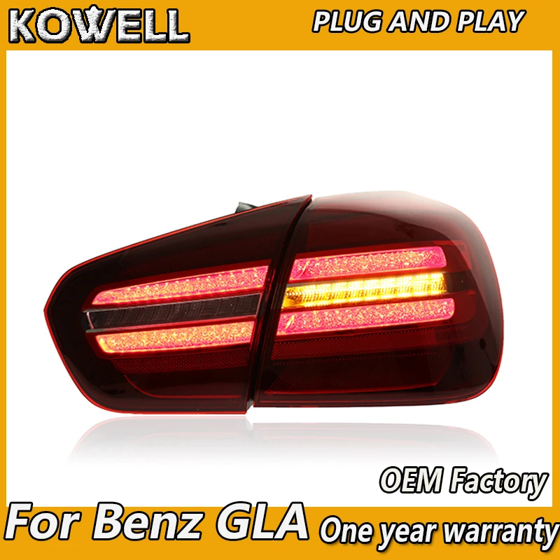 Car Styling for Mercedes GLA Tail Lights 2016-2020 GLA Taillight Benz GLA 200 220 260 DRL Fog Brake Turn Signal Reversing