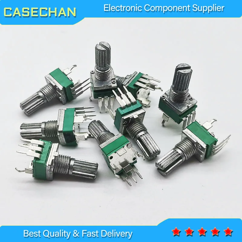 5 Cái/lốc Kín RK097N Thẳng Đứng Đơn Chiết Áp B1K B20K B50K B100K-B1M Tay Cầm 15MM Hoa