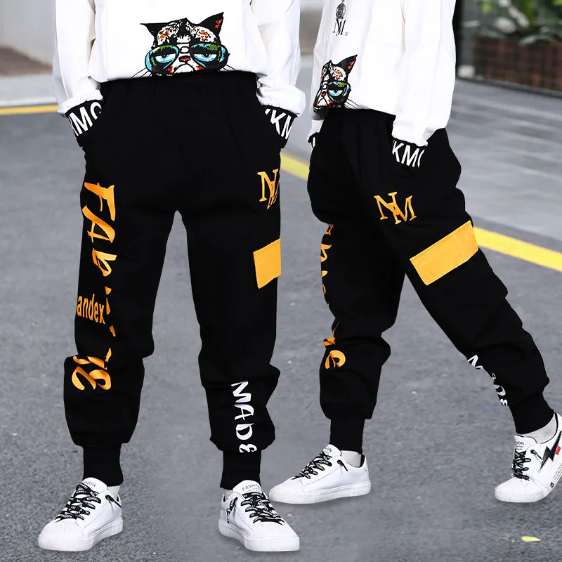 New Arrival Sport Pants for Big Kids Cotton Loose Camouflage Trousers Autumn Teenage School Boys Joggers Pants Baby Clothes 12Y