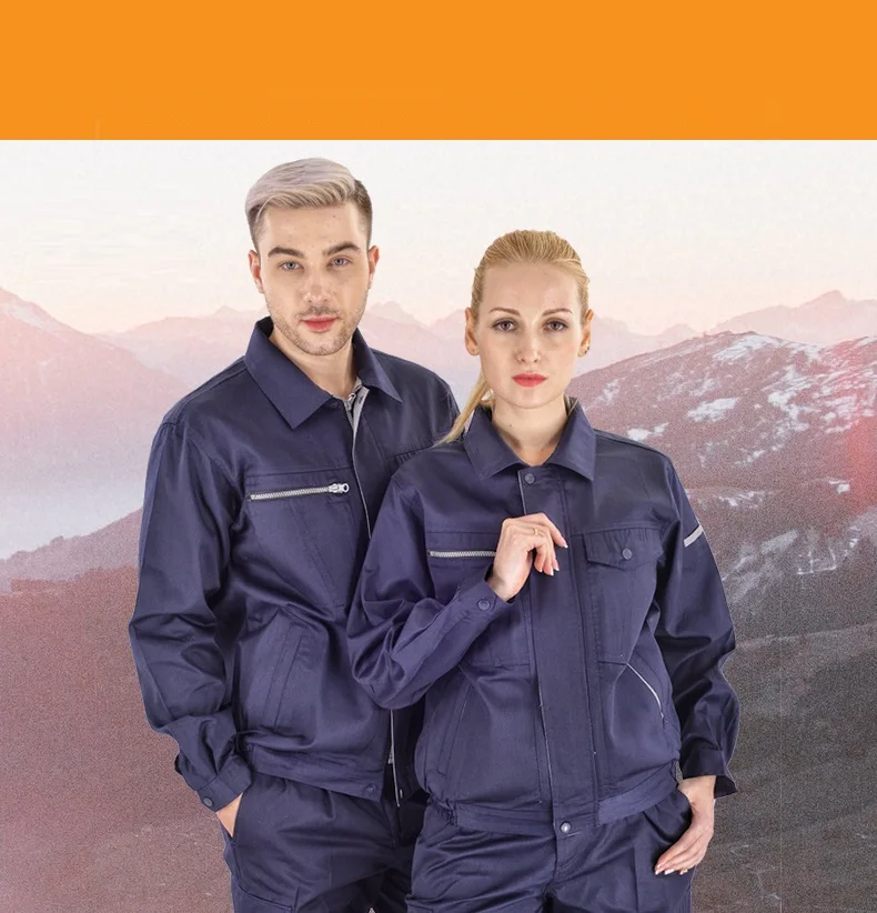 Woman men work overalls working uniforms Autumn winter Reflective Coveralls welding car workshop mechanic Plus Size clothes set