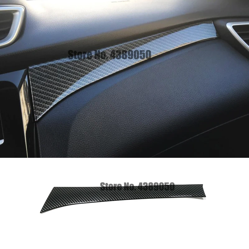 

ABS Carbon Fibre For Nissan Qashqai J11 Rogue Sport 2014-2020 Accessories Car Central Control Panel Strip Cover Trim Car styling