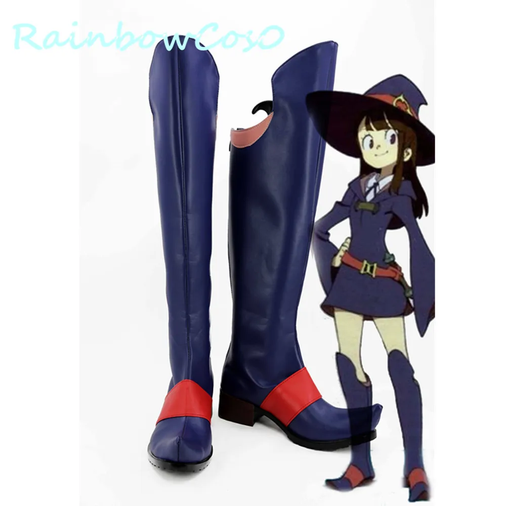 Rainbowcos0 cosplay sapatos pequena bruxa academia atsuko akko kagari botas jogo anime halloween