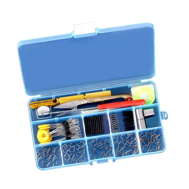 

215pcs/pack Fishing Tackle Kit Box Lead Clips/Beads/Hooks/Tubes/Swivels Baiting Terminal Rigs fishing Tackle Package Float Seat