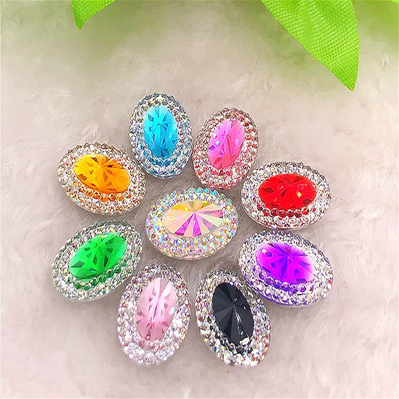 DIY Various Sizes and Quantities Resin Flat-bottom Rhinestone Jewelry Headwear Clothing Accessories