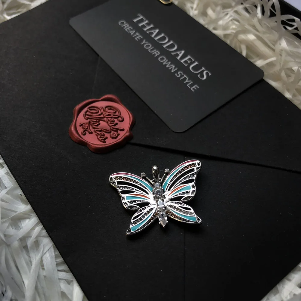 Anhänger Tropical Schmetterling Sommer Schmuck Böhmen 925 Sterling Silber Dschungel Zubehör Geschenk Für Frauen – Detail 6