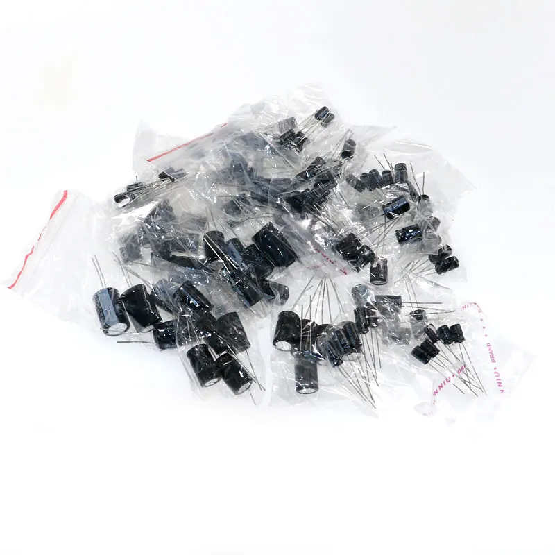 

1uF-2200uF 125pcs 25 Values Electrolytic Capacitors Assorted Kit Set