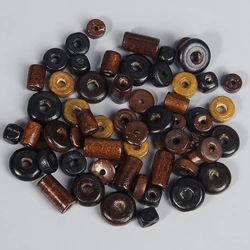 Round Flat Natural Wood Loose Spacer Beads Wooden Prayer Beads for Women Men DIY Necklaces Bracelets Jewelry Making Supplies
