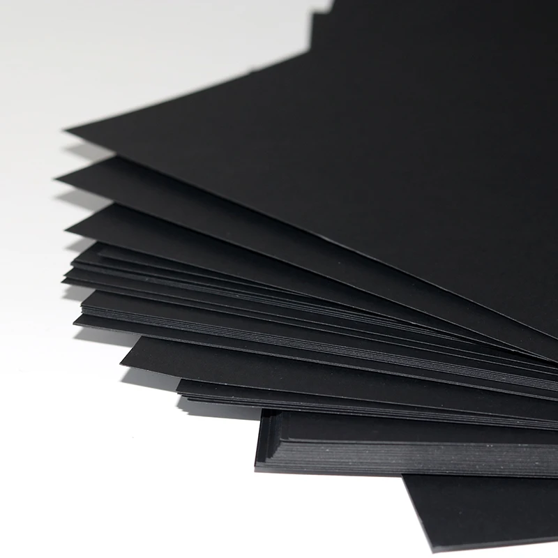 Blank Black Paper Graffiti DIY Handmade Paper A4 80g 180g 230g Craft Paper Cardboard Blank Hand Drawing Sketch Paper