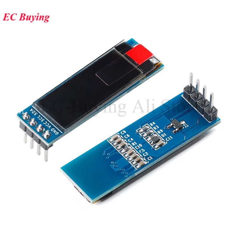 0,91 Zoll OLED-Modul 0,91 Zoll Bildschirm Weiß/Blau/Gelb 128X32 LCD-LED-Anzeigemodul IIC I2C SPI-Schnittstelle SSD1306 für Arduino