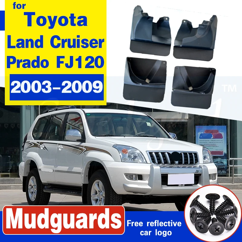 

OE Styled Molded Mud Flaps For Toyota Land Cruiser Prado FJ120 120 2003-2009 Mudflaps Splash Guards Mudguards Front or Rear