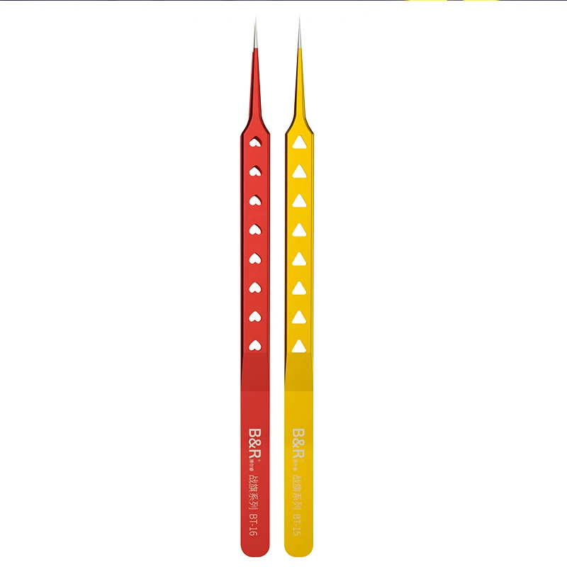 Ultra Precision Anti-Slip Tweezers Stainless Forceps for PCB Fly Line Micro Repair Hand Tools Sets