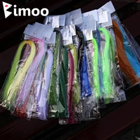 Bimoo, 4 paquetes de oropel holográfico Flashabou trenzado, atado de pesca con mosca, Flash de cristal para anzuelo, Material de fabricación de señuelos