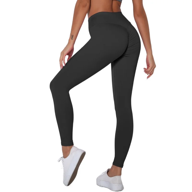 

Workout Fitness Leggings Super Stretchy Gym Tights Women Yoga Pants Solid High Waist Elastic Sports Running Push Up Trousers