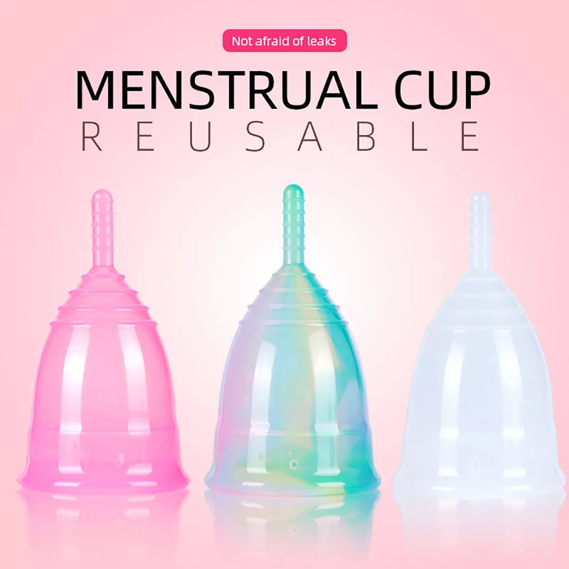 Colorful Women Cup Medical Grade Medical Silicone Menstrual Cup Feminine Hygiene menstrual Lady Cup Health Care Period Cup