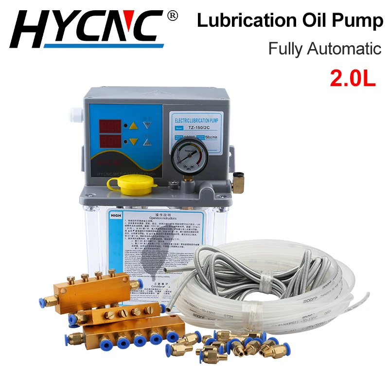 

2L/220V CNC Liters Lubricant Pump Automatic Lubricating Oil Pump Oil Injector Electromagnetic Lubrication Pump Lubricator