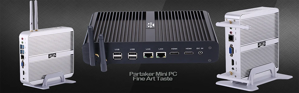 Partaker Mini PC Intel Core I5 1235U I7 1255U DDR5 RAM 4 x LAN TPM2.0 2 x DP 12~24V DC RS485 GPIO AGV AMR Industrial Compter IPC