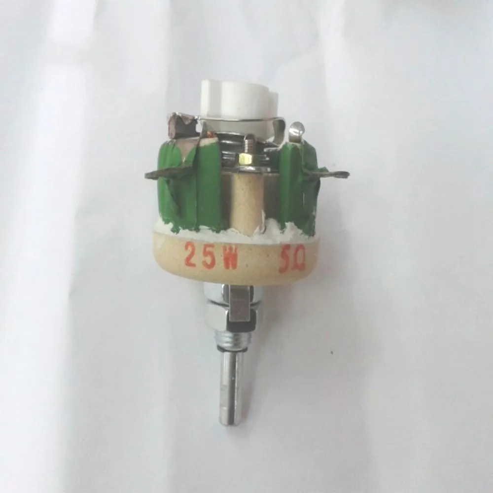 BC1 Hochleistungs-Drahtpotentiometer, rotierende Rheostat-Scheibe, Keramik-Variabler Widerstand, 25 W, 5R, 10R, 20R, 50R, 100R, 200R, 300R, 500R, 1K – Detail 7