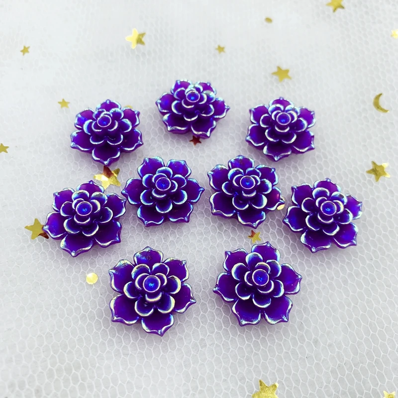 20PCS Mix Colors Cute ABColor Resin Rose Flowers Flatback Cabochon DIY Jewelry/Craft Scrapbooking,18mm