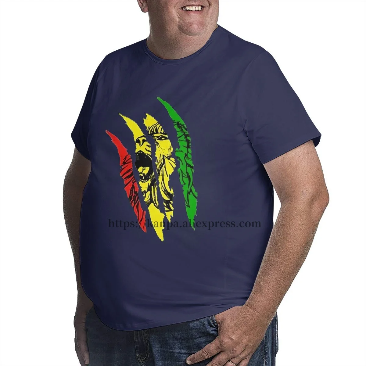 Colorful Lion Paw Men Plus Size T Shirts Men's Oversized T-shirt Short Sleeve Breathable Tops Tee Summer Large Loose Tees 6XL