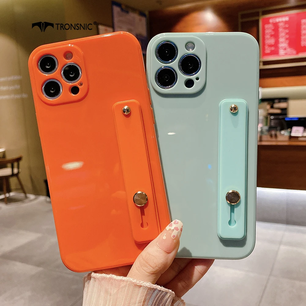 

Colorful Ins Holder Phone Case for iPhone 13 12 11 Pro Max Xs Max XR Soft Silicone Black 3D Case for iPhone 7 8 Plus Cover Coque