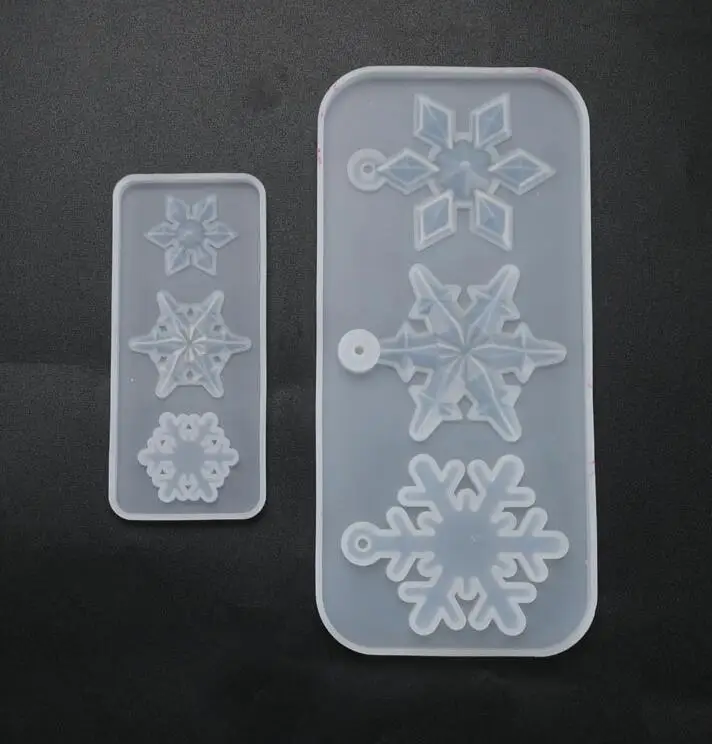 Christmas Snowflake Ornament Silicone Mold Soft Clear Mould for UV Resin Craft Winter Embellishment DIY Pendants Jewelry Making